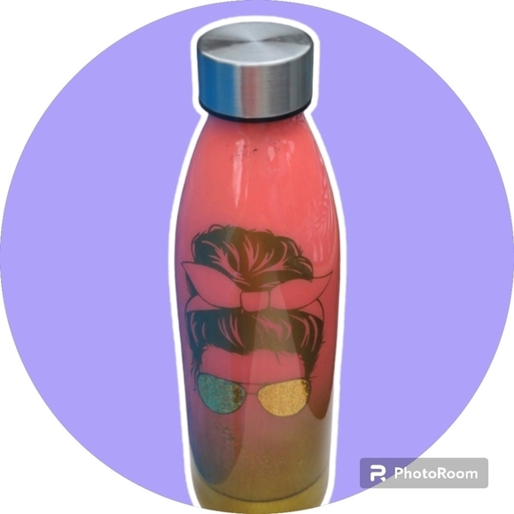 WATER BOTTLE Pool Hair Don't Care 🏝 Handmade Epoxy Resin 15oz - Picture 1 of 11